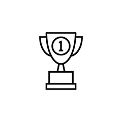 Trophy icon vector. champions cup icon illustration.