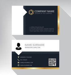 Luxury and modern. vector business card template. design black gold white