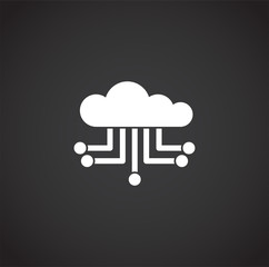 Big data analitics icon on background for graphic and web design. Creative illustration concept symbol for web or mobile app