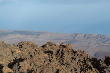 View on caldera of Volcano Teide, Tenerife island, Spain