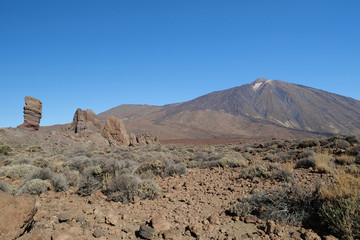 Volcanic rocks near Volcano Teide, Tenerife island, Spain