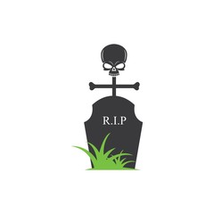 gravestone vector illustration design