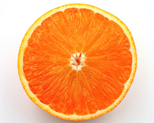 orange slice, clipping path, isolated on white background full depth of field  