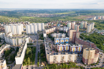 Nizhny Novgorod. High-rise buildings in microdistrict Verhnie Pechery.	