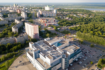 Nizhny Novgorod. High-rise buildings in microdistrict Verhnie Pechery.