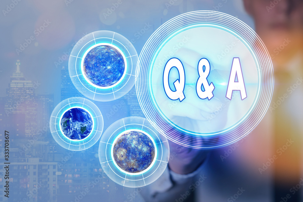 Poster word writing text q and a. business photo showcasing a period of time or an occasion when someone an