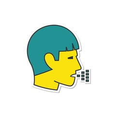 Symptoms of Colds, Flu. Line Icons. Vomiting, Fever, Cough. Treatment and Prevention of Viral Diseases.