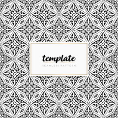 Background mandala seamless pattern vector