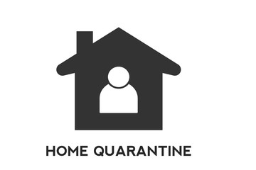 Home Quarantine icon vector, stay home stay safe icon