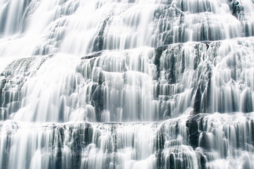 Fototapeta na wymiar Waterfall at low speed in Iceland