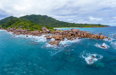 Seychellen Anse Coco aus der Drohnenperspektive