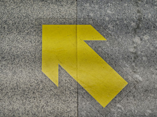 Yellow arrow direction on the floor