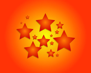 Red star Red Shooting Star with Elegant Star Background graphic representation