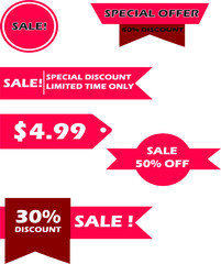 sale black friday special offer set of retail tags illustration vector,