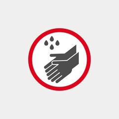 Hand wash flat vector icon. Clean hands flat vector icon