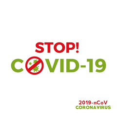 STOP Corona Virus, Covid-19 Pandemic world lockdown for quarantine Illustration Vector