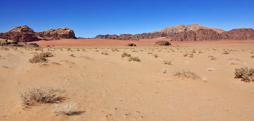 Paysage du Wadi Rum en Jordanie