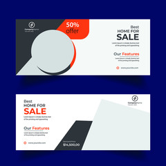 real estate banner design template