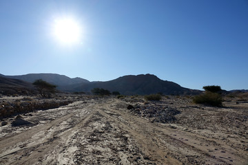 Paysage aride du sud de la Jordanie