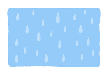 かわいい手書きの雨模様背景
