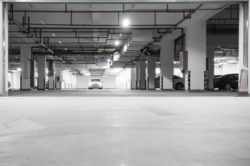 Underground parking place.