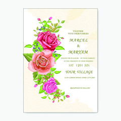 wedding card invitation design with  simple design