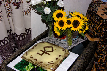 40th birthday cake with sunflowers