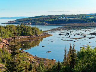 Mer et Monde campground on St-Lawrence river shore in Grandes-Bergeronnes