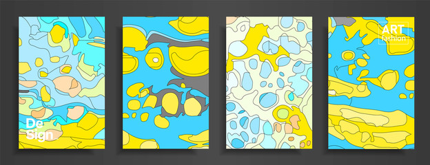 Modern design A4.Abstract bright texture of colored bright liquid paints.Splash  trends paints.Used design presentations, print,flyer,business cards,invitations, calendars,sites, packaging,cover.