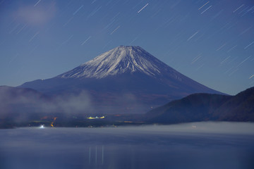 Fototapeta premium 精進湖の星空