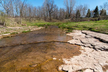 Bower Creek on the Niagara Escarpment, Fonferek Glen Co. Park, Ledgeview, WI.