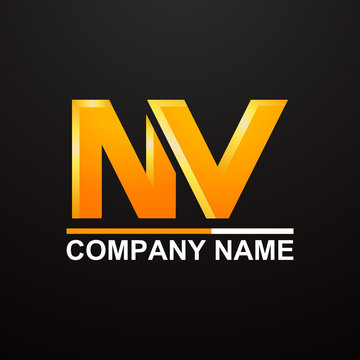 NV initial logo monogram designs modern templates sign, logo, abstract, symbol, initial, letter, icon, design, business .
