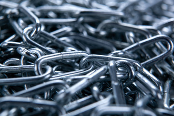 steel chain close up security service concept