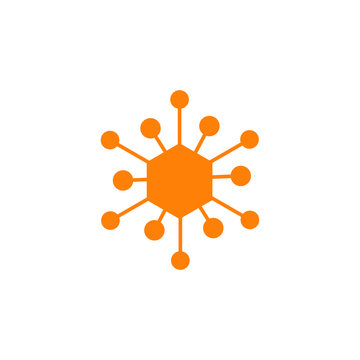 Hexagon technolgy icon. Vector hexa tech logo. Stock illustration