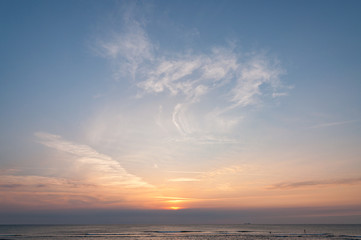 Sunset against a blue sky