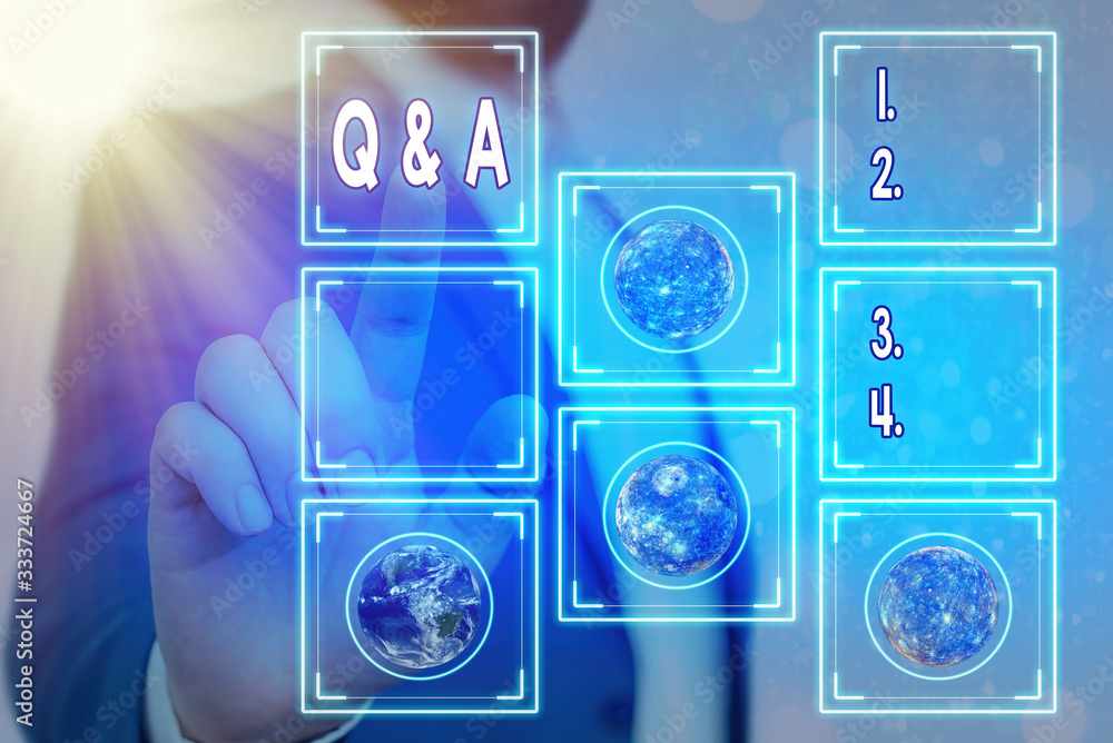 Poster text sign showing q and a. business photo showcasing a period of time or an occasion when someone an