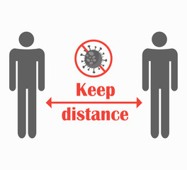 Social distance, the distance between people during the coronavirus pandemic, prevention