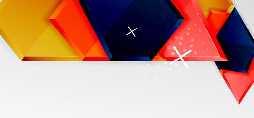 Metal glossy shiny geometric shapes with 3d effect composition. Techno futuristic vector abstract background For Wallpaper, Banner, Background, Card, Book Illustration, landing page