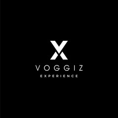 Bold logo design of letter V and X with dark background - EPS10 - Vector.