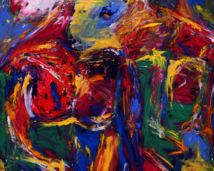  Colorful oil paint multicolor texture abstract background.