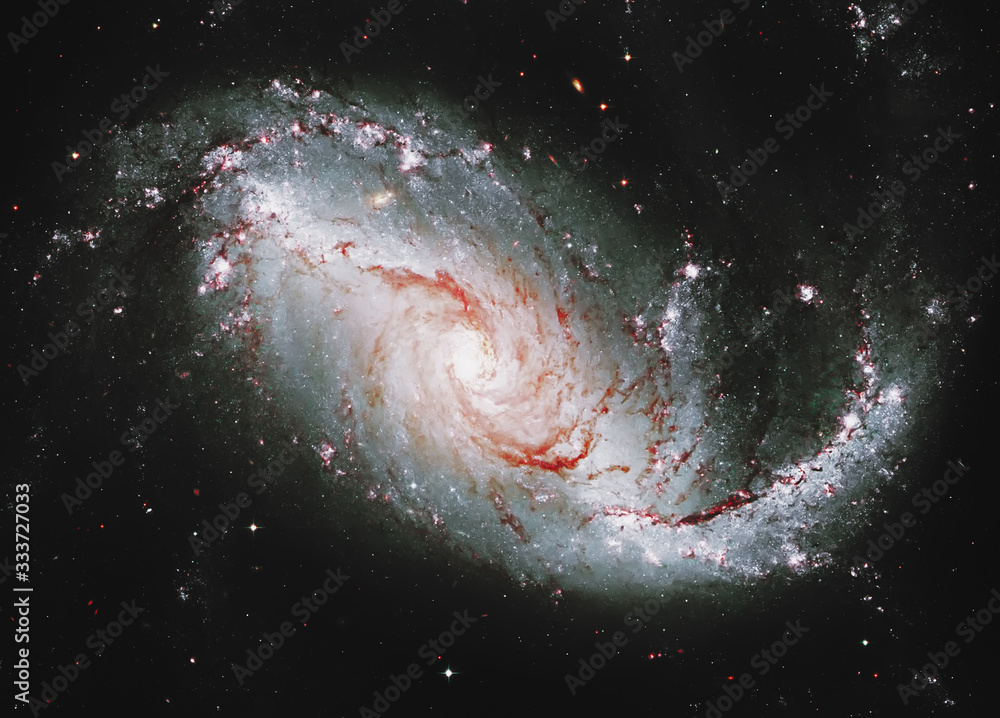 Wall mural stellar nursery ngc 1672. spiral galaxy in the constellation dorado.elements of this image are furni