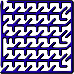 Purple square maze(12x12) on a white background
