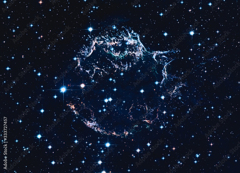 Wall mural remains of a supernova explosion. cassiopeia a. elements of this image furnished by nasa. retouched 