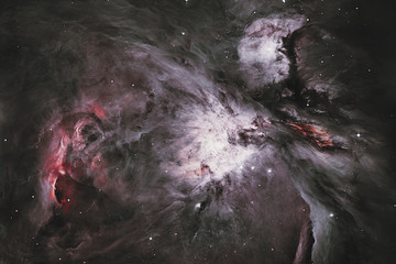 The Orion Nebula Messier 42 diffuse nebula  in constellation Orion..Elements of this image are...