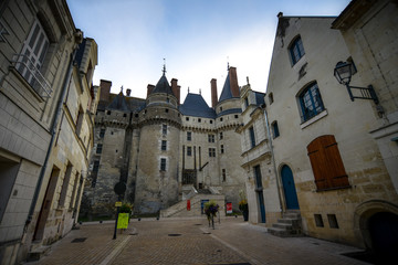 Fototapeta na wymiar Château de Loire en France sous un ciel d'été