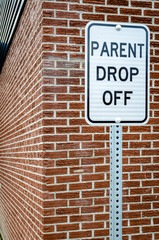 School Zone Parent Drop Off Sign
