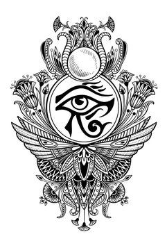 Ancient Egyptian symbol of the eye of Ra