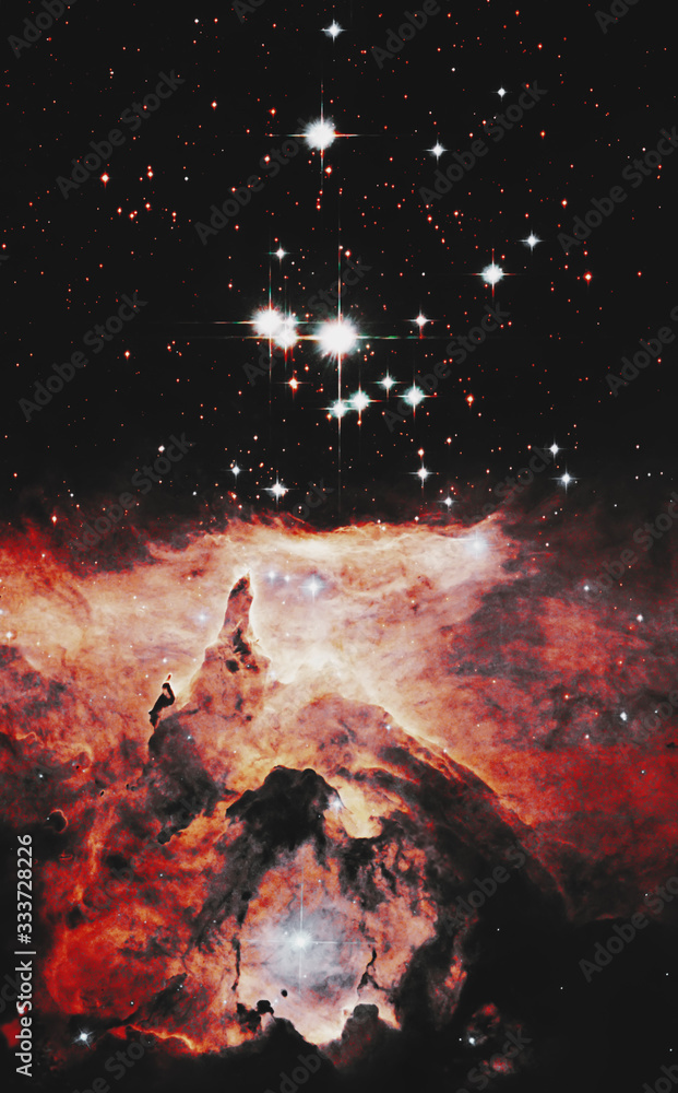 Wall mural core of diffuse nebula ngc 6357. lobster nebula. elements of this image furnished by nasa. retouched