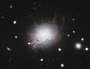 Bright galaxy Deep Space NGC 1275. Elements of this image furnished by NASA. Retouched image.