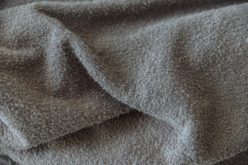 Fototapeta premium gray terry crumpled towel texture